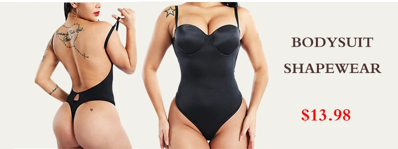 GUUDIA Ribbed Tummy Jumpsuit - Daily Shaper Bodysuit Open Crotch