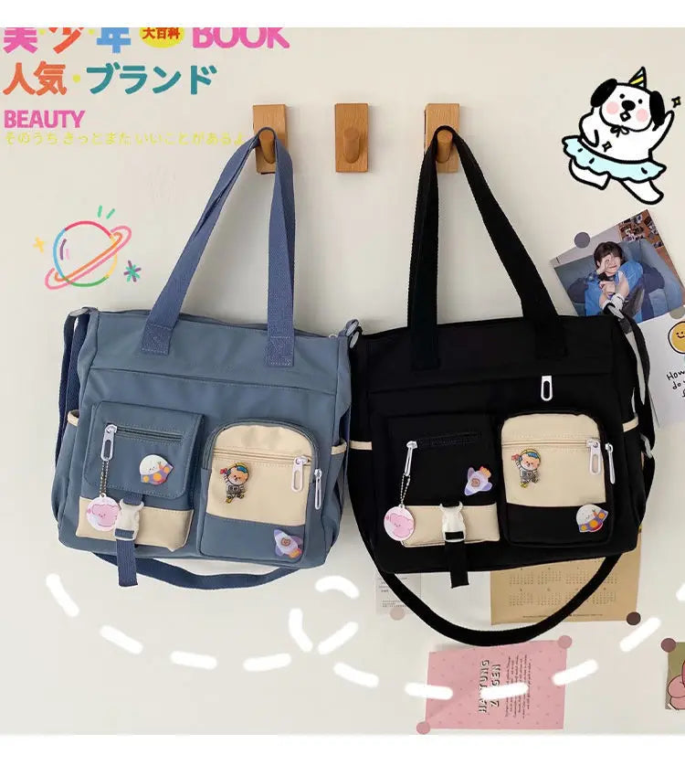 Waterproof Canvas Women Handbags Shoulder Bags Nylon Ladies Tote Messenger Bag Oxford Handbag Crossbody Bags for Girls Satchels