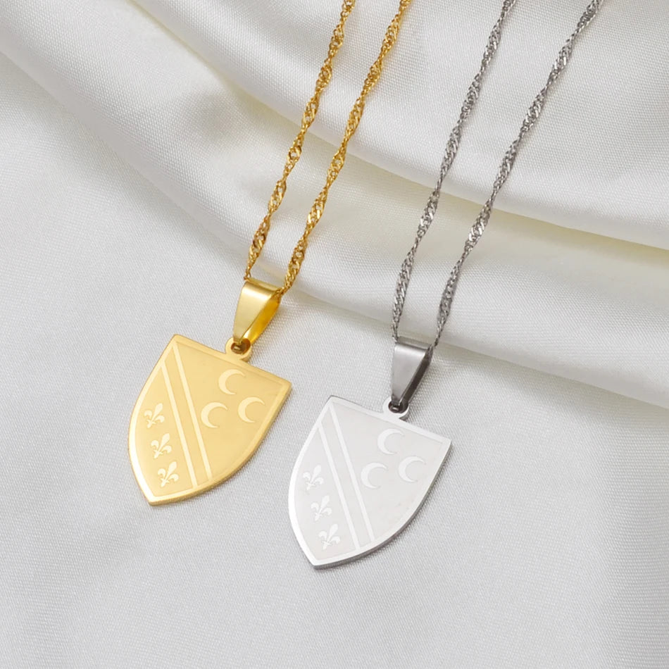Anniyo Bosnians Pendant Necklaces Gold Color Silver Color Charm Bosna Bosniak Jewelry #264521