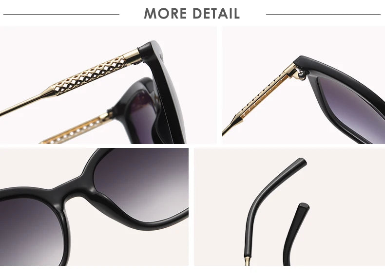 Classic Square Vintage Sunglasses - Alloy Frame Retro Trend UV400