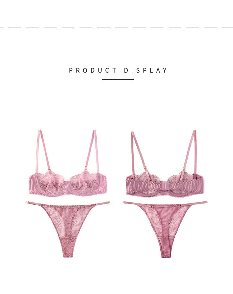 TERMEZY Lingerie Women's Underwear Set Sexy Lace Erotic Brassiere Female Underwear Lace Bra Panties G-String Bra & Brief Sets