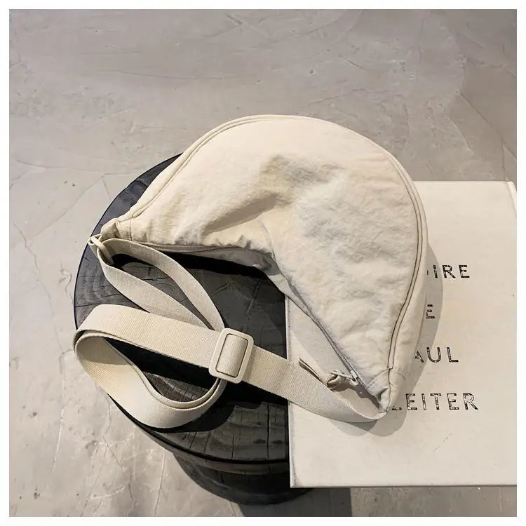 Simple Design Women's Messenger Bag Fashion Ladies Nylon Hobos Small Shoulder Bags Vintage Female Girls Purse Cloth Handbags