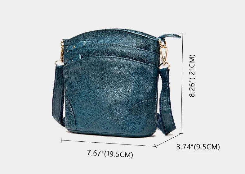 Genuine Leather Women Messenger Bags Cow Leather Crossbody Shoulder Bag Small Female Handbags Capacity Phone Bag for Girls