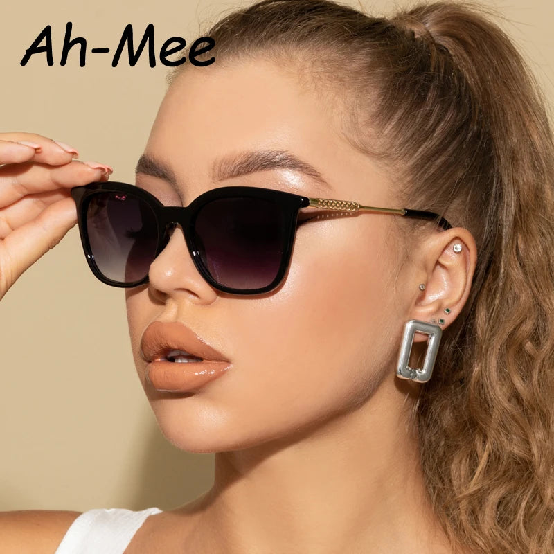 Classic Square Vintage Sunglasses - Alloy Frame Retro Trend UV400
