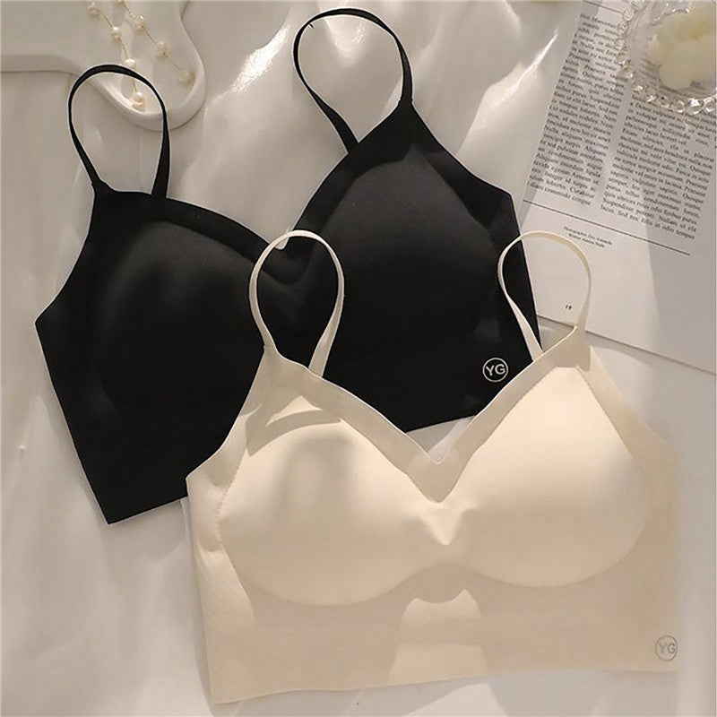 Women Invisible Bra Deep U Plunge Bras Backless Top for Dresses Sexy Lingerie with Transparent Strap Push Up Strapless Underwear