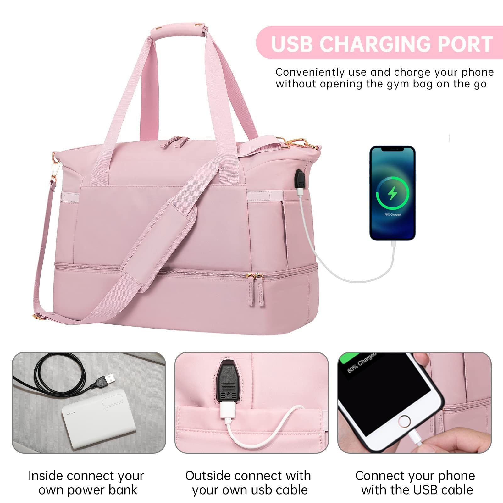 Sports Gym Bags Travel Gym Women Yoga Handbag Multifunction Swimming Shoulder Messenger Fitness Training Bag for Traveling Bolsa