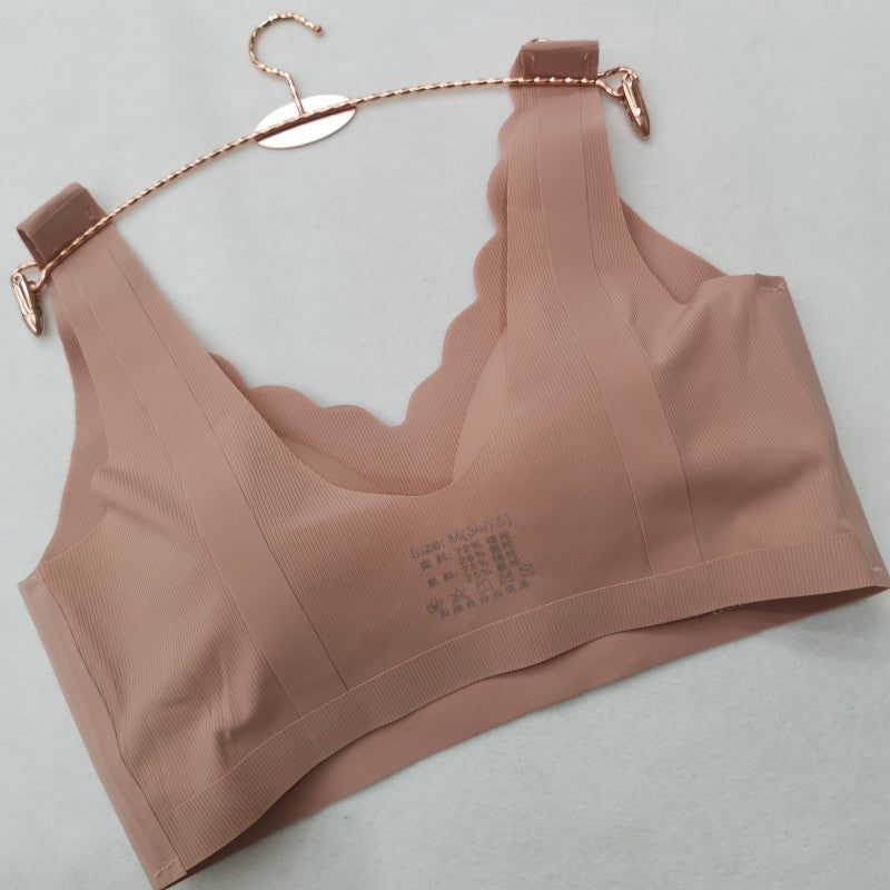 A /B / C Fixed Cup Seamless   Oversized Bra Thin Push Up  Women Underwear