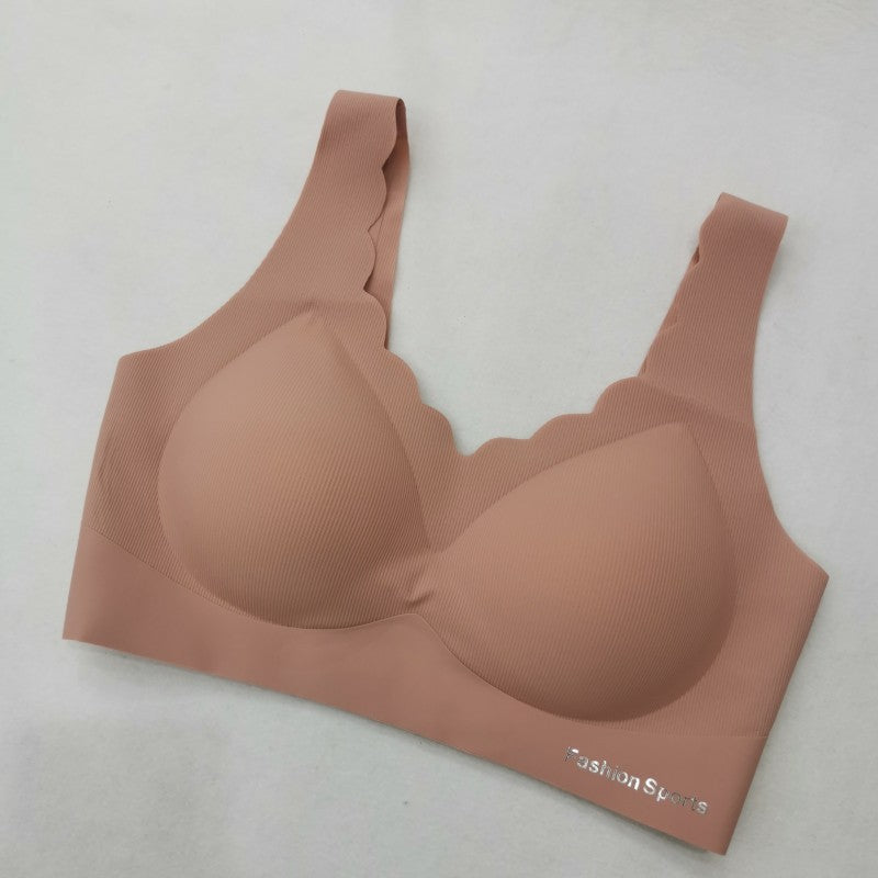 A /B / C Fixed Cup Seamless   Oversized Bra Thin Push Up  Women Underwear