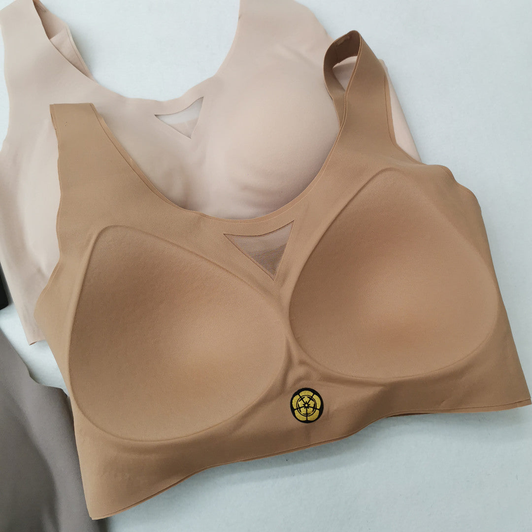 A /B / C Fixed Cup Seamless   Oversized Bra Thin Push Up  Women Underwear