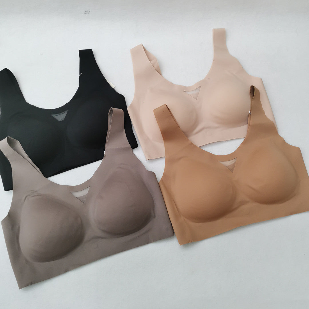 A /B / C Fixed Cup Seamless   Oversized Bra Thin Push Up  Women Underwear