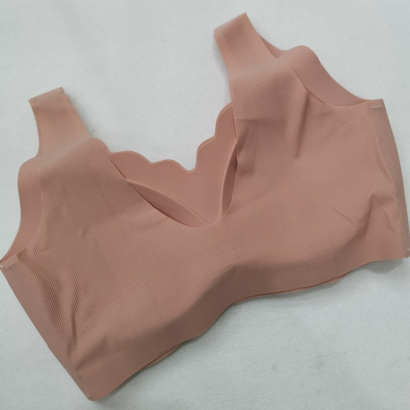A /B / C Fixed Cup Seamless   Oversized Bra Thin Push Up  Women Underwear