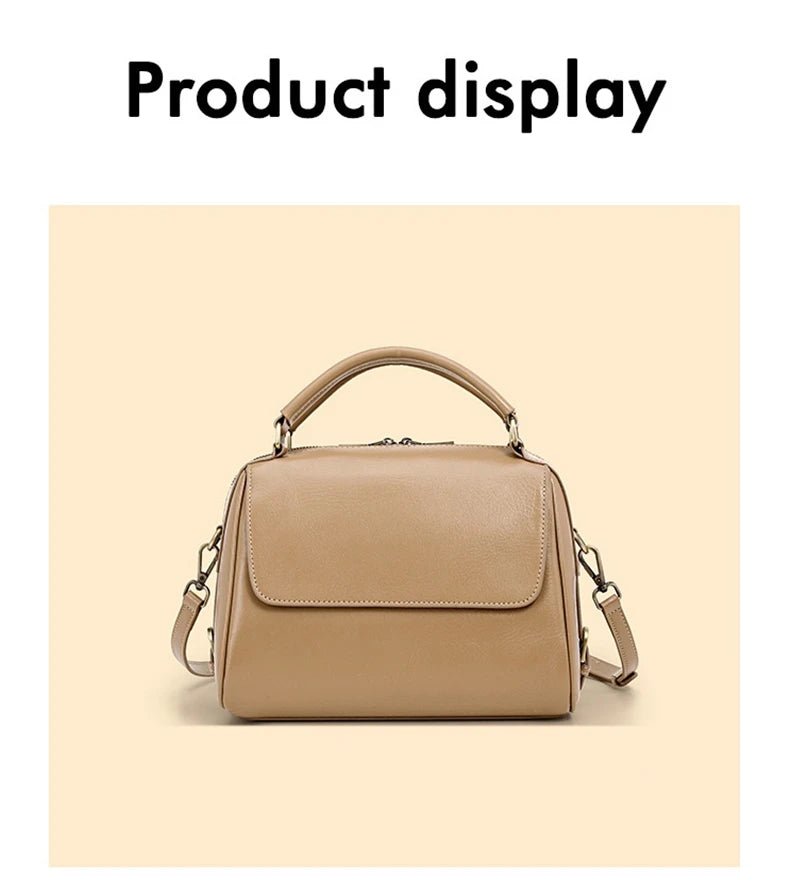 Toptrends 100% Genuine Leather Boston Shoulder Crossbody Bags For Women 2025 Luxury Designer Pillow Tote Satchel Ladies Handbags