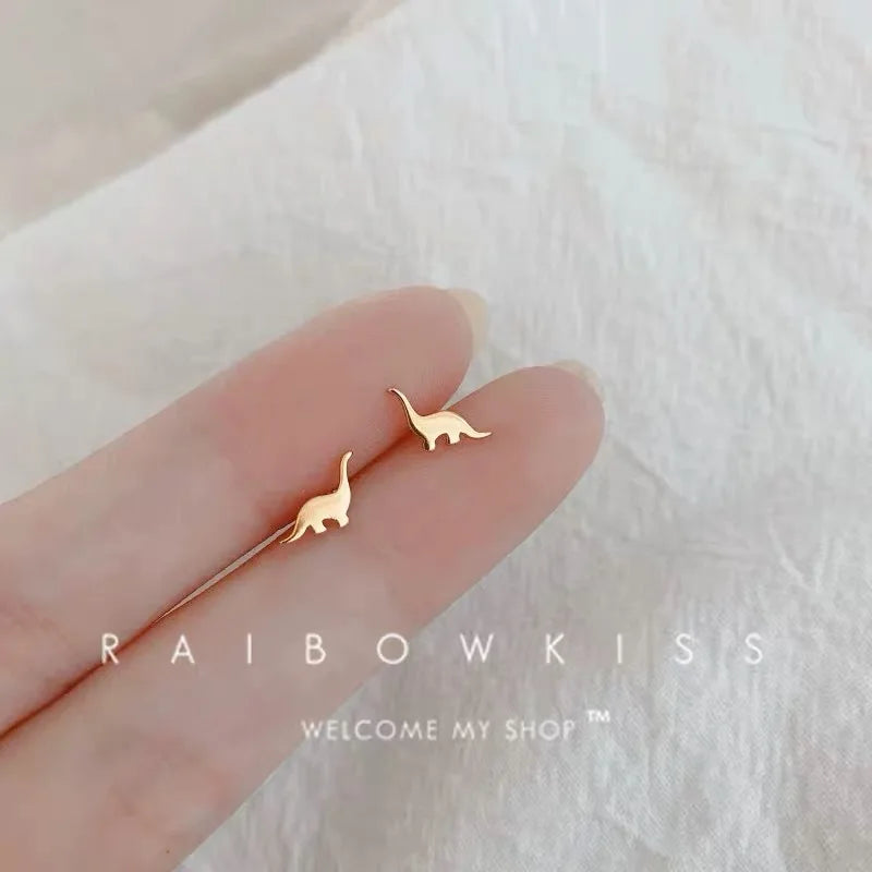 silver-plate Gold Color Mini Small Butterfly Heart Stud Earring For Women Cartilage Helix Tragus Ear Piercing Jewelry Gift