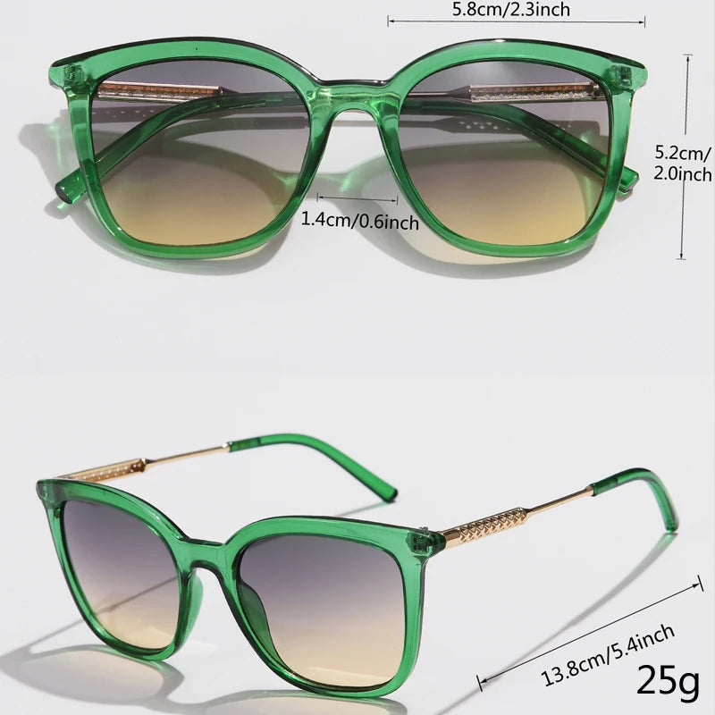 Classic Square Vintage Sunglasses - Alloy Frame Retro Trend UV400