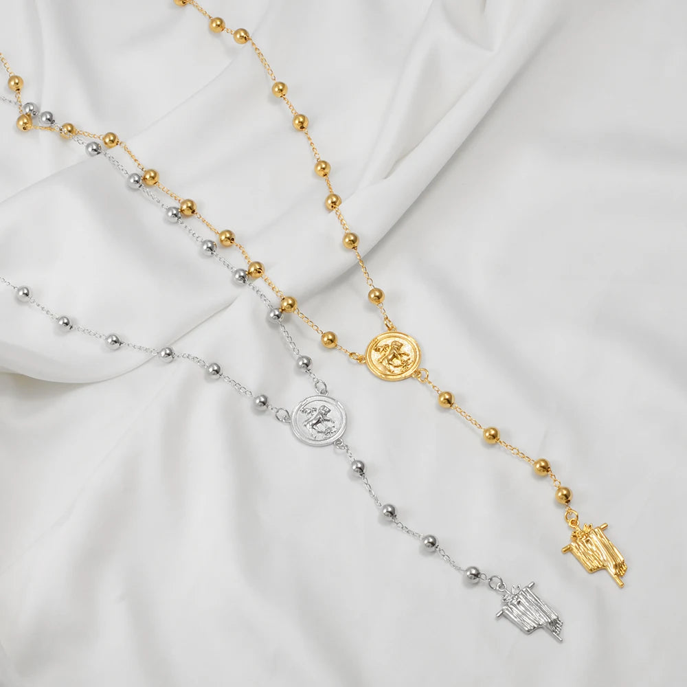 Anniyo Mandean Necklaces Jewelry Cross Crucifix Mendaen Symbol of Mandaeaism #351706