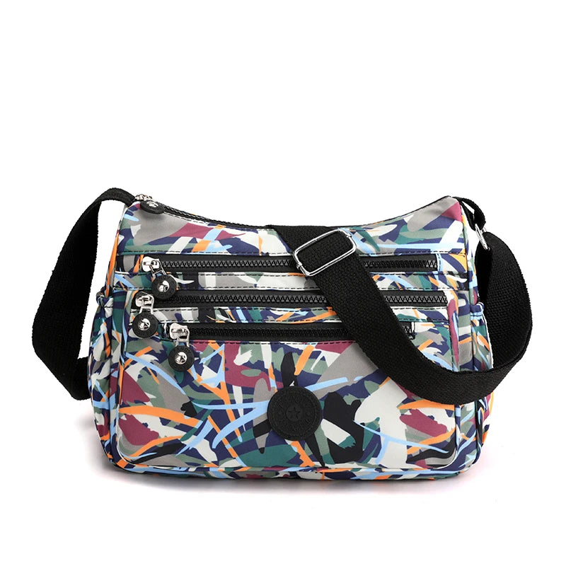 High capacity Shoulder Crossbody Bag for Women Purse Waterproof Nylon Handbag Suitable for mothers, shopping, vacation use