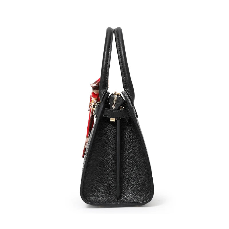 Leather  bag,women's handbag, cowhide cross-body bag, 2024 new style, light and luxurious, mother bag, large capacity