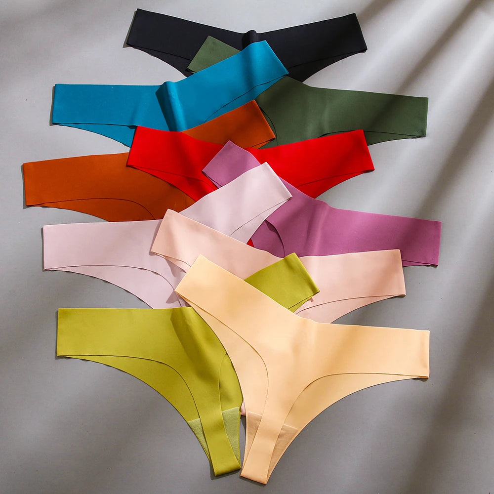 7 Pieces Sexy Lingerie Women's Seamless Panties Silk Female Underwear for Women Elasticity Thongs Secret G-String Fashion Tangas