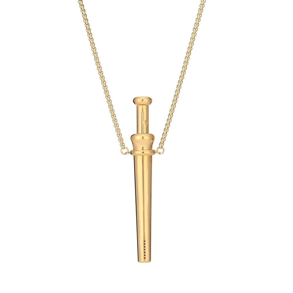 MaiLun 1pc Stress Anxiety Relief Necklace 82.5mm Length Stainless Steel Meditation Necklace Quit Smoking Anxiety Relief Necklace