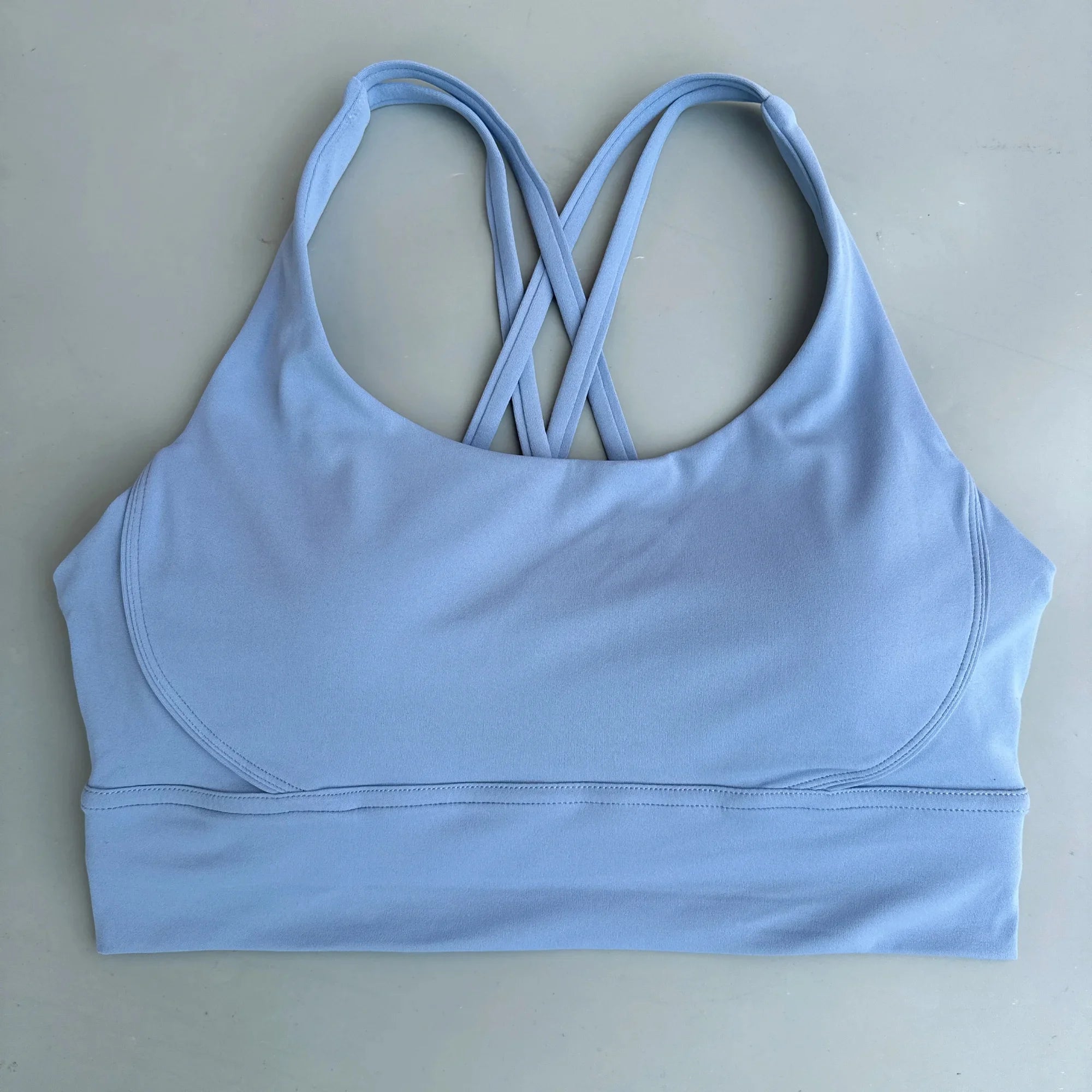Solid Color Cross Fitness Bra - High Strength Yoga Sport Top