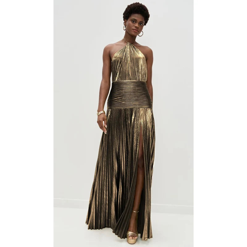 Luxurious Corset Party Dress - Off Shoulder Halter Celebrity Gown