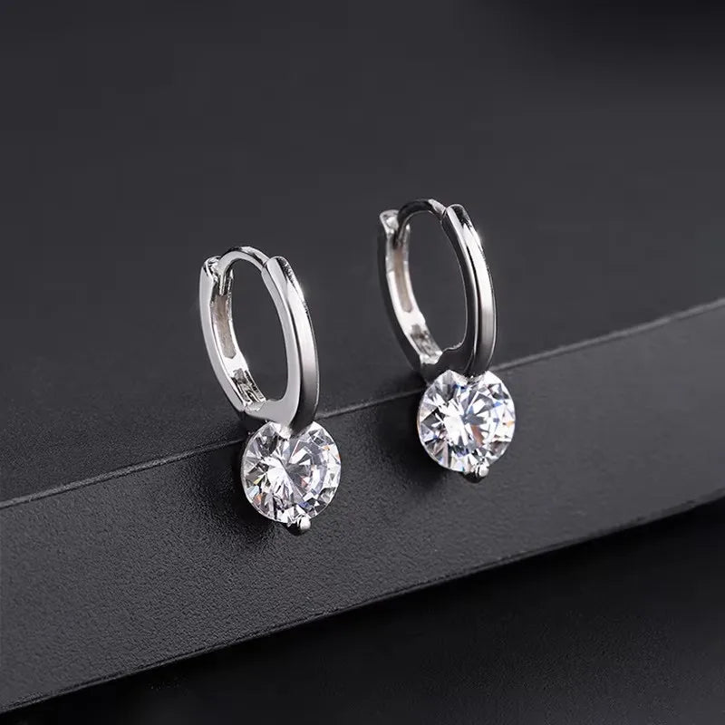 Dainty Tiny Layered Gold Plated Copper Metal Paved CZ Huggie Hoop Earrings for Women Girls Luxury Elegant Catilage Hoops Jewelry
