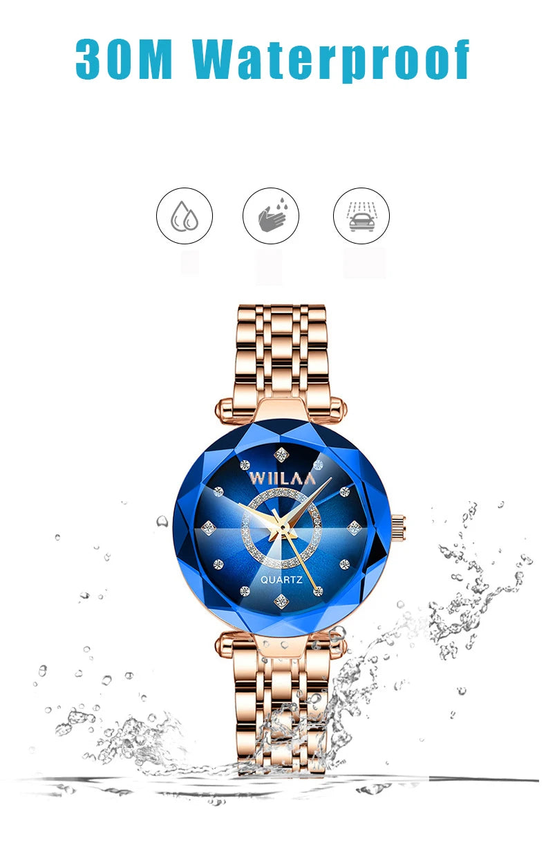 Women Watches 2025 Top Luxury Brand Rhinestone Elegant Ladies Watches Gold Clock Wrist Watches For Women relogio feminino