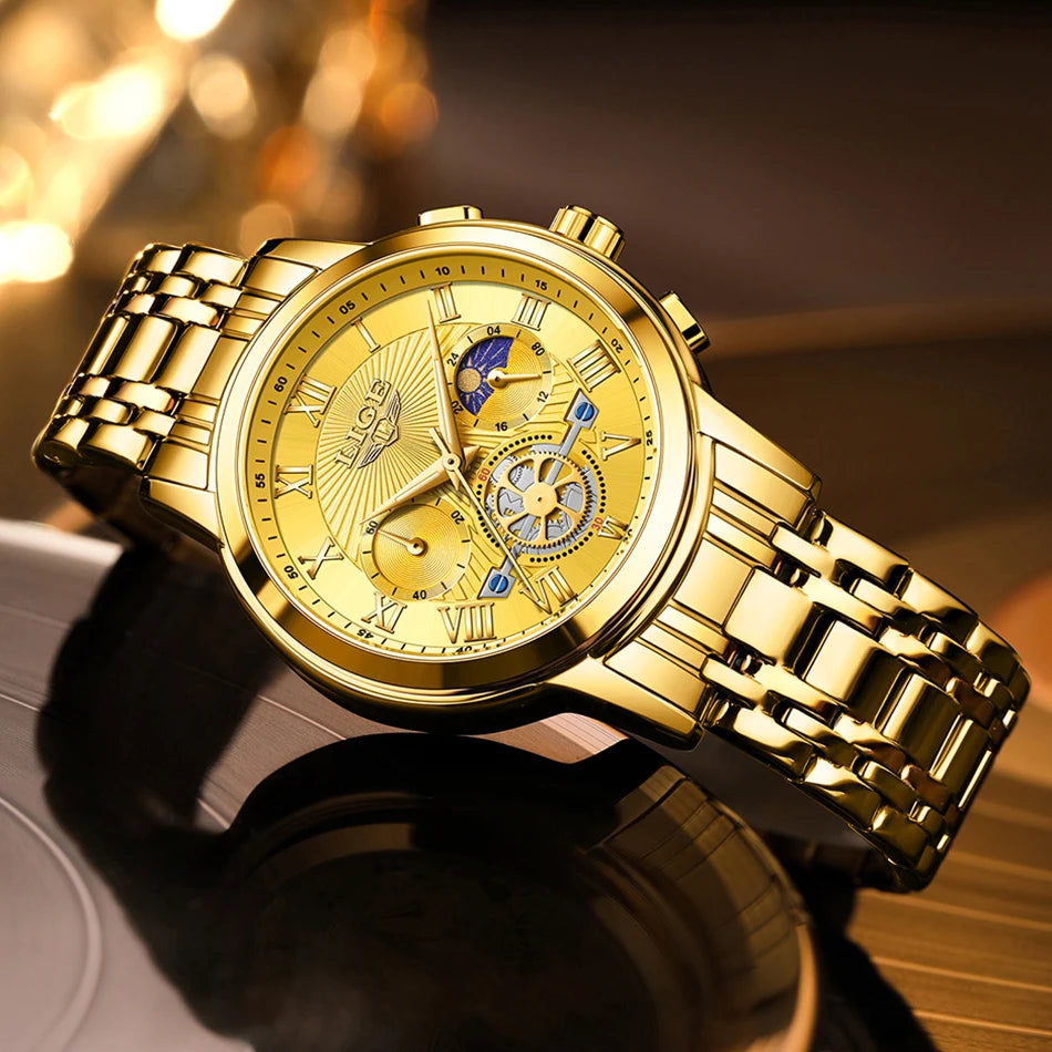 2024 LIGE Top Luxury Women Watch Creative Steel Women's Bracelet Wrist Watches Ladies Fashion Waterproof Female Relogio Feminino