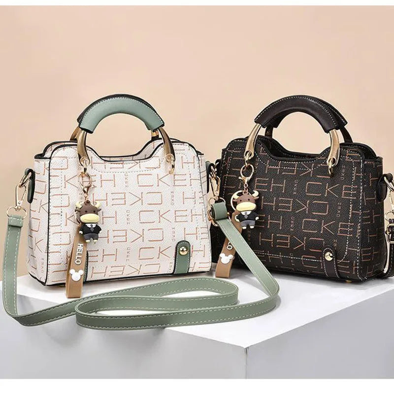 New brand shoulder Bag leather  Women's luxury designer handbag for 2024 women European and American retro cross body Tote bags