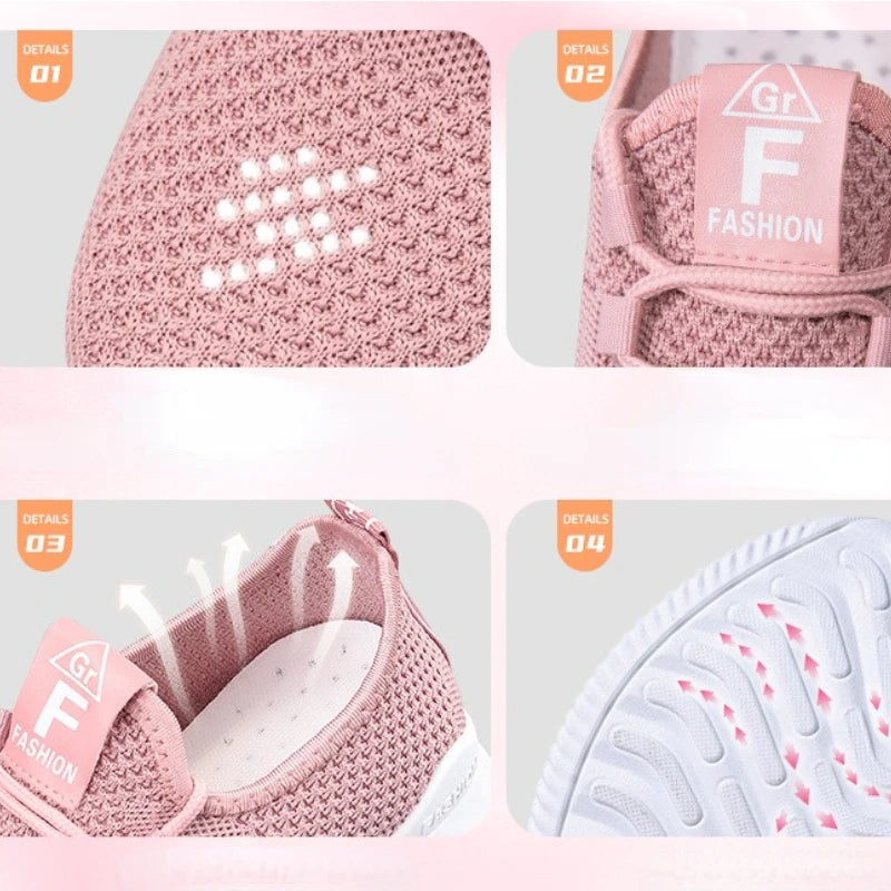Comfortable Women's Casual Sneakers - 2025 Summer Breathable Running Shoes