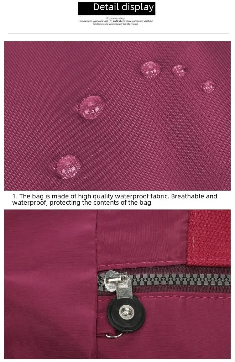 Waterproof Oxford Duffle Bag Large Capacity Women Travel Bags Shoulder Bag Valise Bolsa De Viagem Women's Handbags Shopping Bags