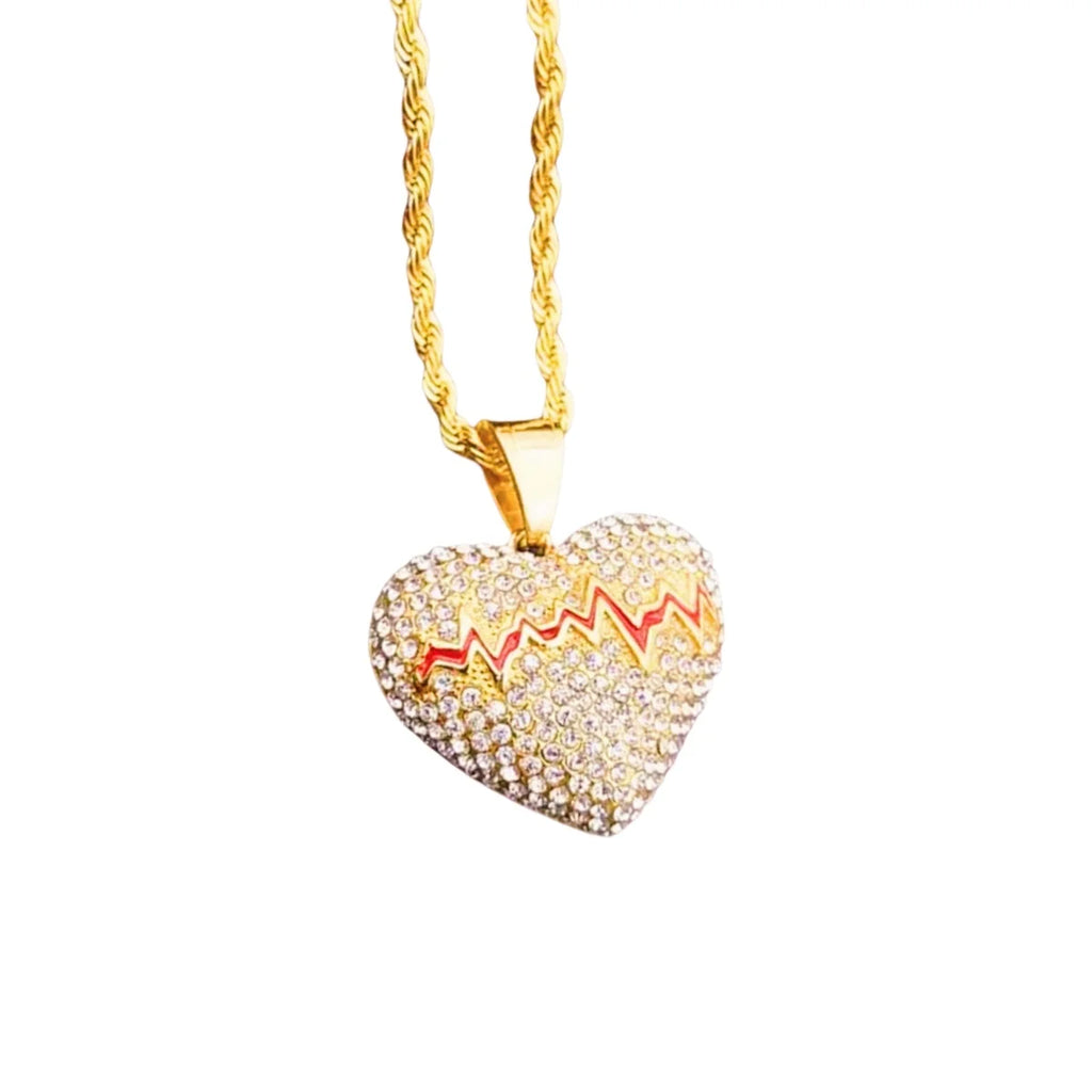 Luxury Dainty Full Zircon Heart Pendant Necklace Silver Color Stainless Steel Rope Chain For Women Wedding Charm Fashion Jewelry