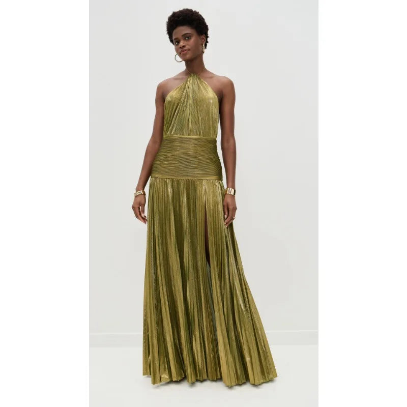 Luxurious Corset Party Dress - Off Shoulder Halter Celebrity Gown
