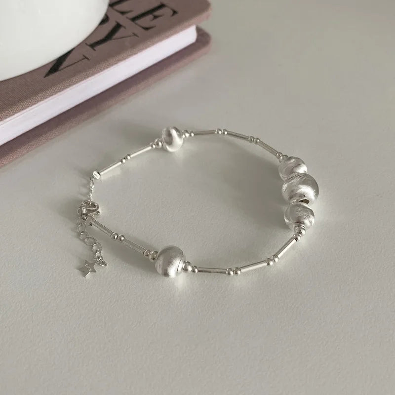 VENTFILLE 925 Sterling Silver Double Layer Pearl Bracelet for Women Girl Design Bead Korean Jewelry Dropshipping