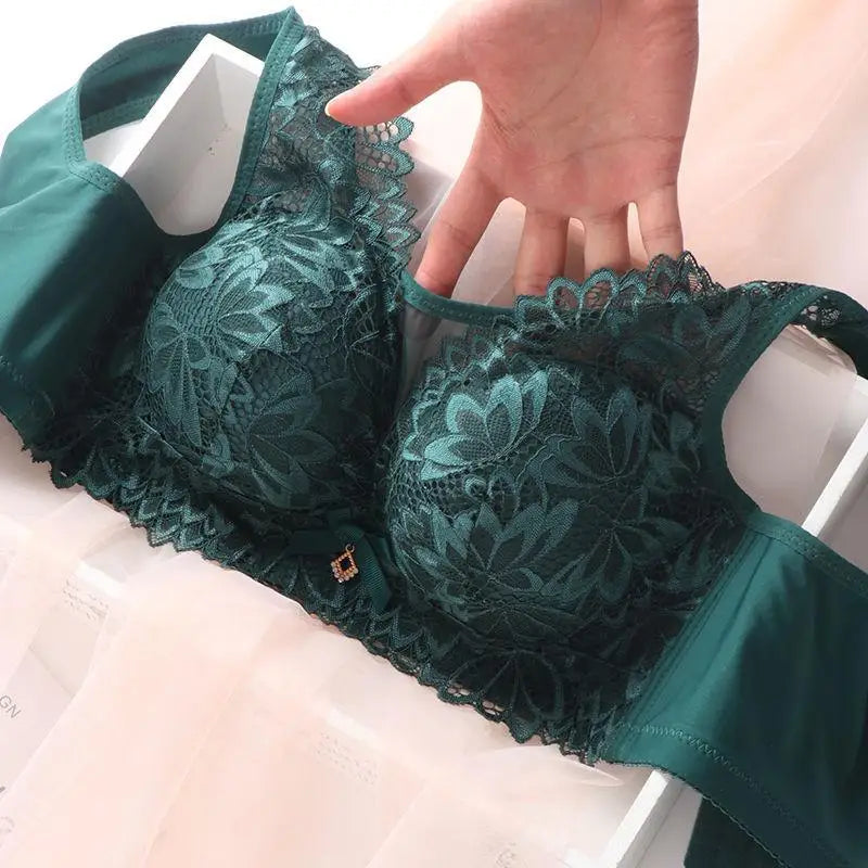 Sexy Push Up Bra - See Through Backless Floral Lace Bralette