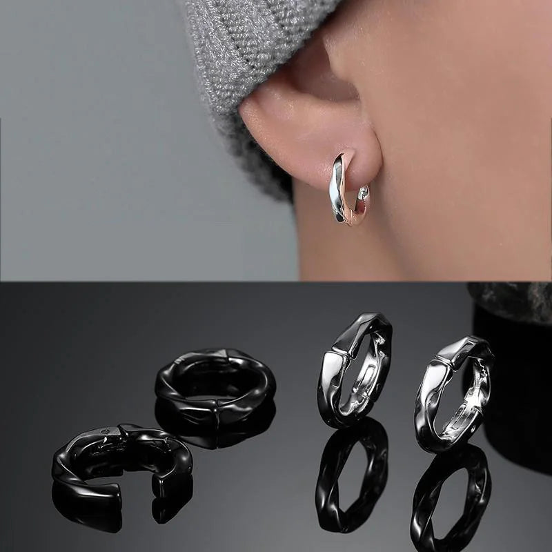 1Pcs Vintage Minimalist Stud Earrings for Teens Ear No Piercing Earrings Women Men Fake Pierced Unusual Party Earrings Jewelry