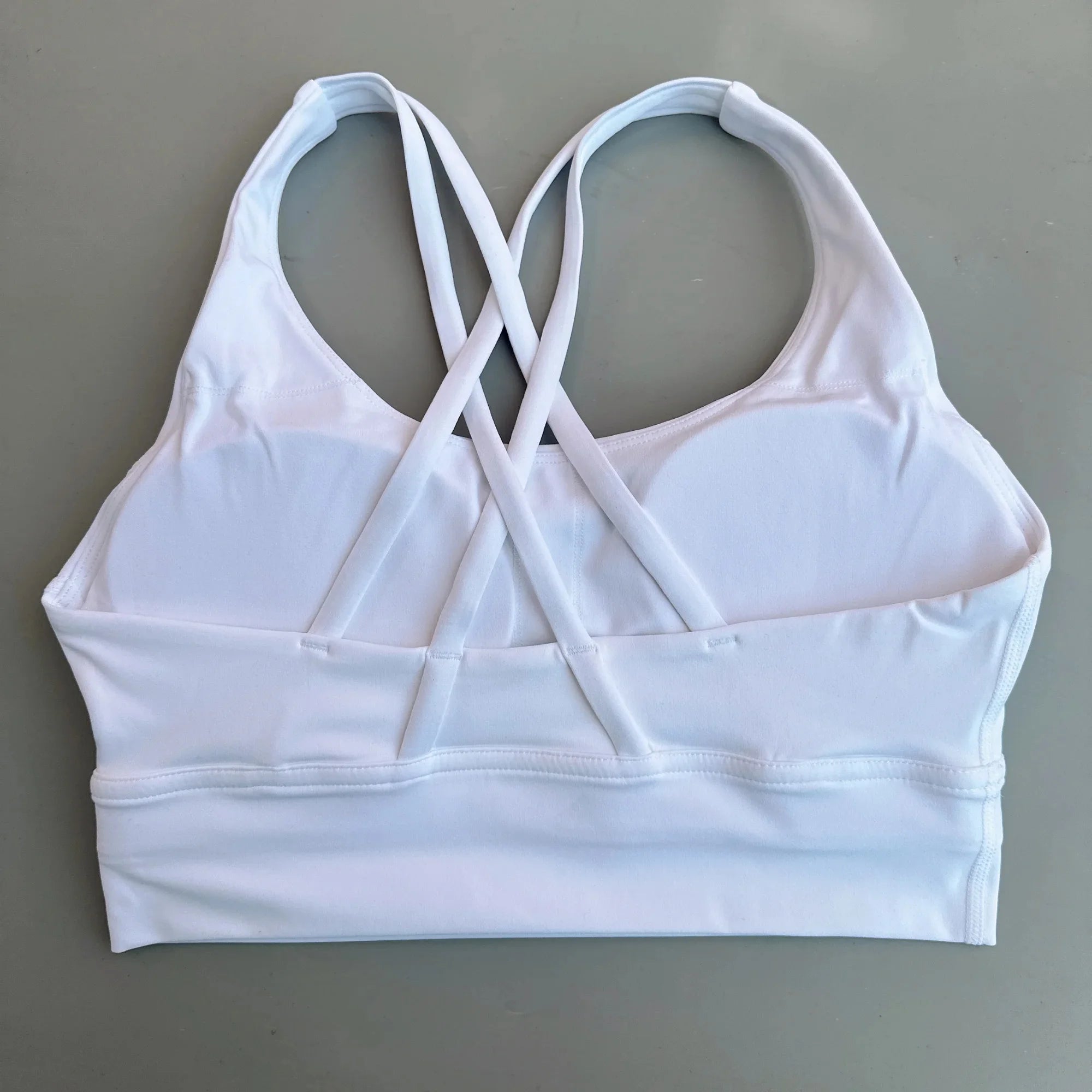 Solid Color Cross Fitness Bra - High Strength Yoga Sport Top