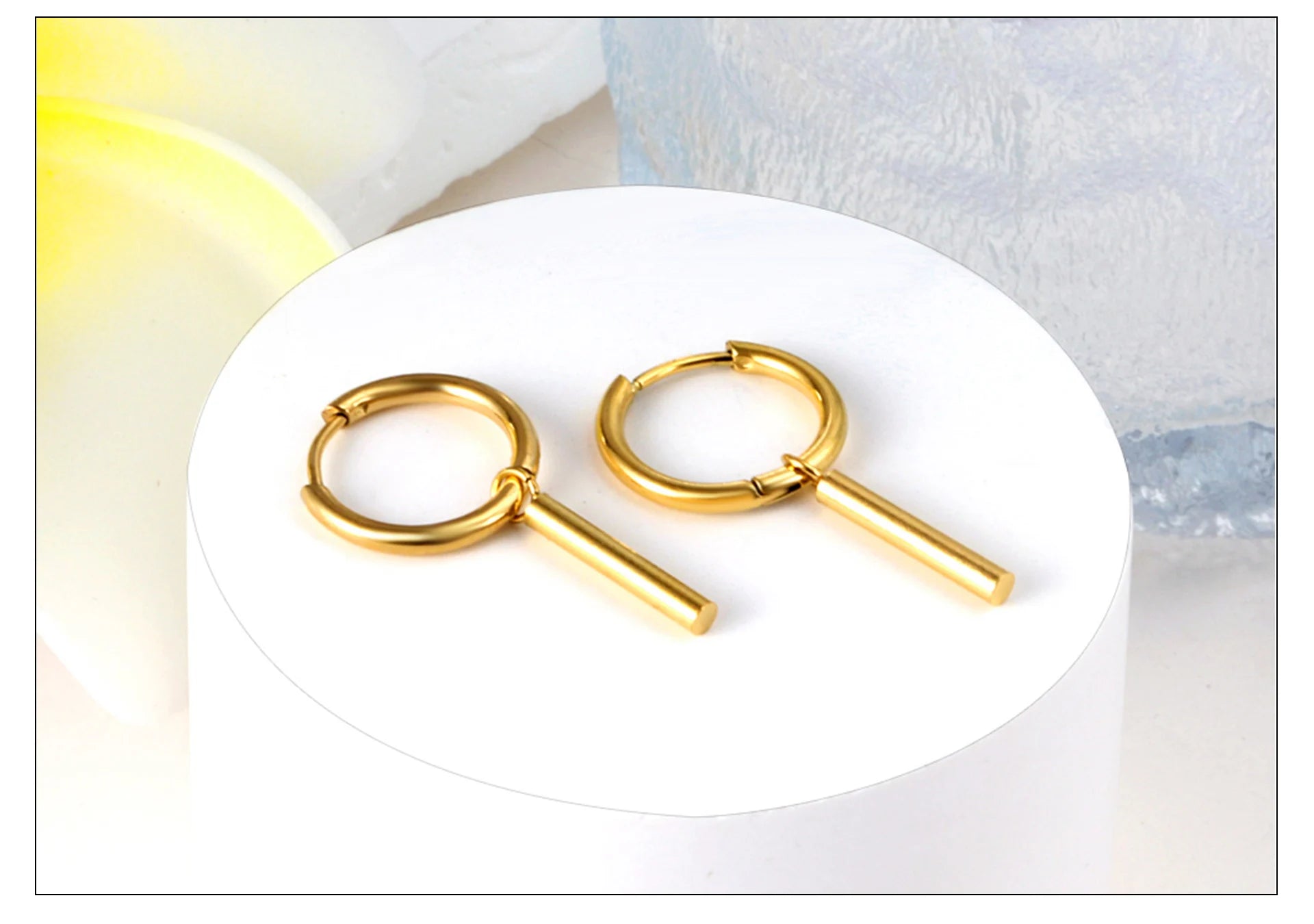 LUXUKISSKIDS Punk Smile Face Gold/Steel Color Drop Earrings Simple Hiphop Round Pendients Fashion Clips For Man/Woman/Girls