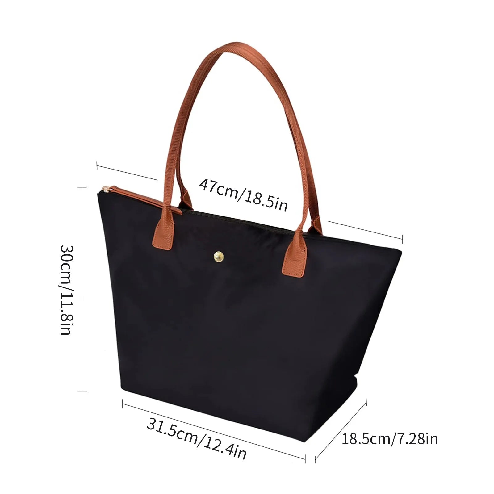 New Nylon Dumpling Making Women's Shoulder Handbag Large Capacity Waterproof Storage Bag Gym Bag Mummy Bag Shopping Bag Hot Sale