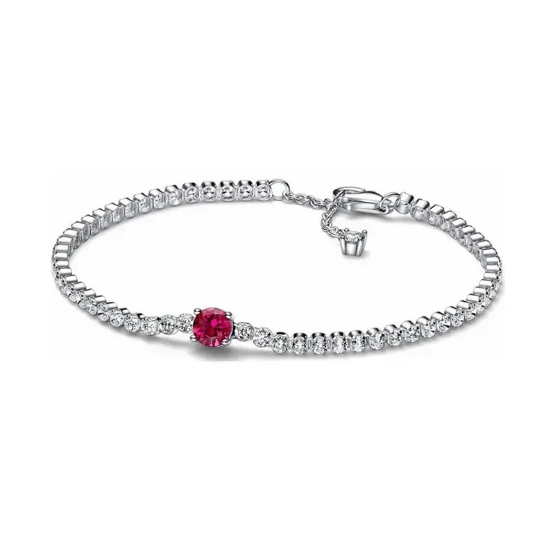 Hot selling 925 Sterling Silver Exquisite Stars Heart-shaped All Zircon Tennis Bracelet Luxurious Charm Bracelet Surprise Gifts