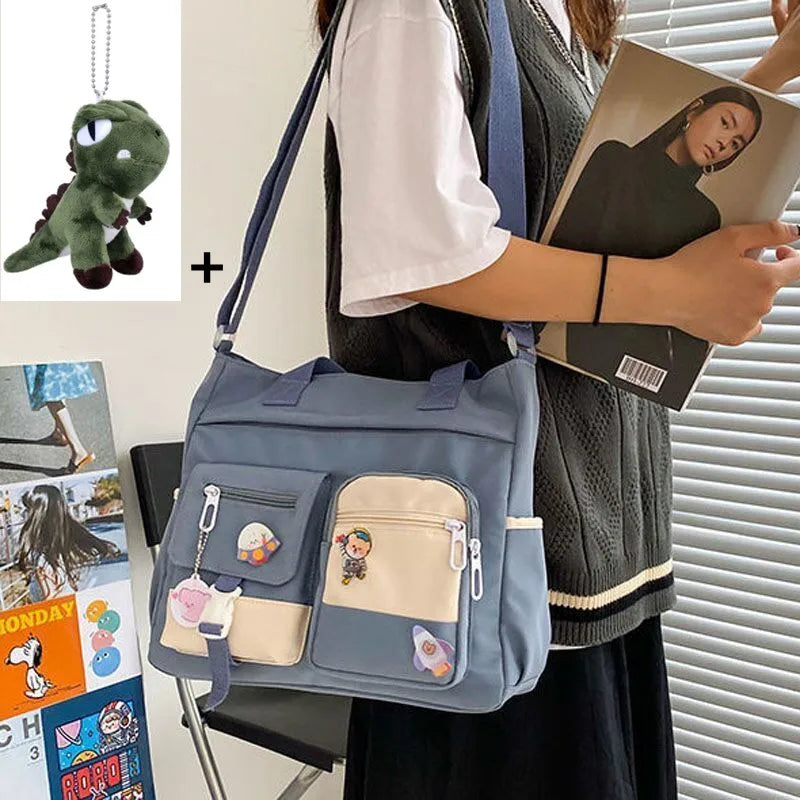 Waterproof Canvas Women Handbags Shoulder Bags Nylon Ladies Tote Messenger Bag Oxford Handbag Crossbody Bags for Girls Satchels