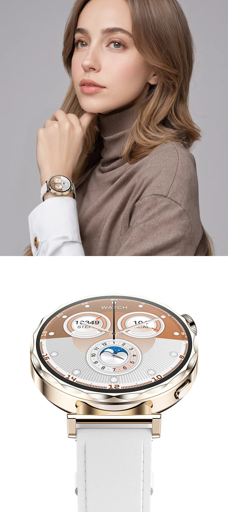 GT5 Mini Smart Watch for Woman IP68 Waterproof 1.32" IPS Screen Make/Receive Calls Message Sleep Tracking Sport Modes Smartwatch
