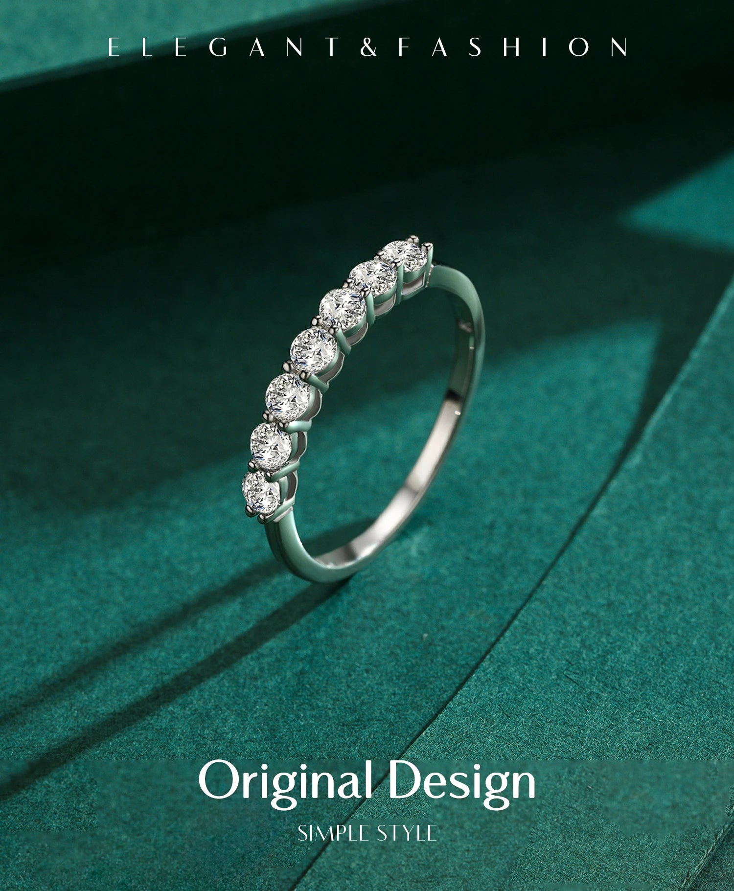 925 Sterling Silver 5A Zirconia Ring - Luxury Wedding Band Women