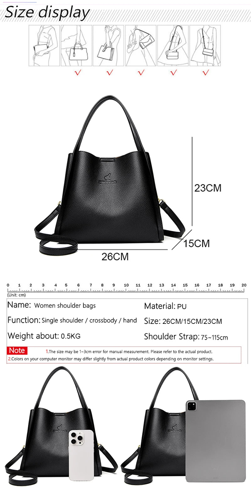 Genuine Brand Tote Bag Leather Luxury Handbags Women Bags Designer Handbags High Quality Ladies Crossbody Hand Bags for Women