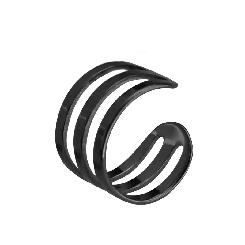 Korean Men's Ear Cuff Fashion Titanium Steel Clip Earrings For Men Single Ear Clips Without Pierced Ears Stainless Steel Jewelry