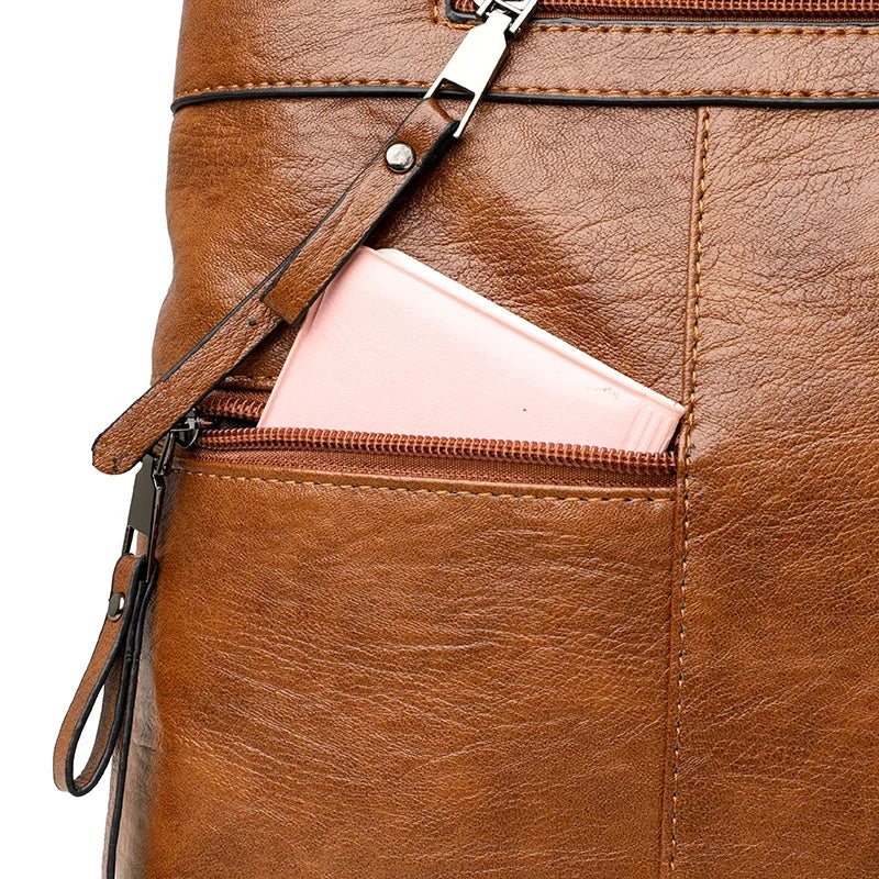 Elegant Handbag for Women High Quality Leather Top-Handle Bags Purse Ladies Shoulder Crossbody Bag Large Casual Tote 2025 Hot