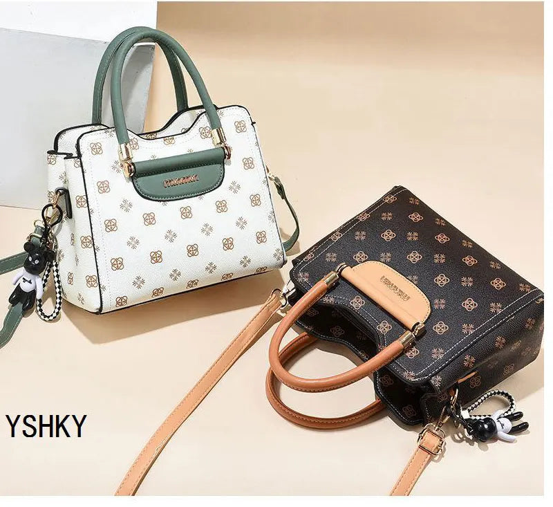 New brand shoulder Bag leather  Women's luxury designer handbag for 2024 women European and American retro cross body Tote bags