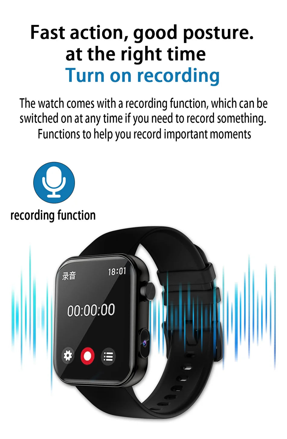 2025 Smart Watch Camera - Health Monitor Fitness Waterproof Bluetooth