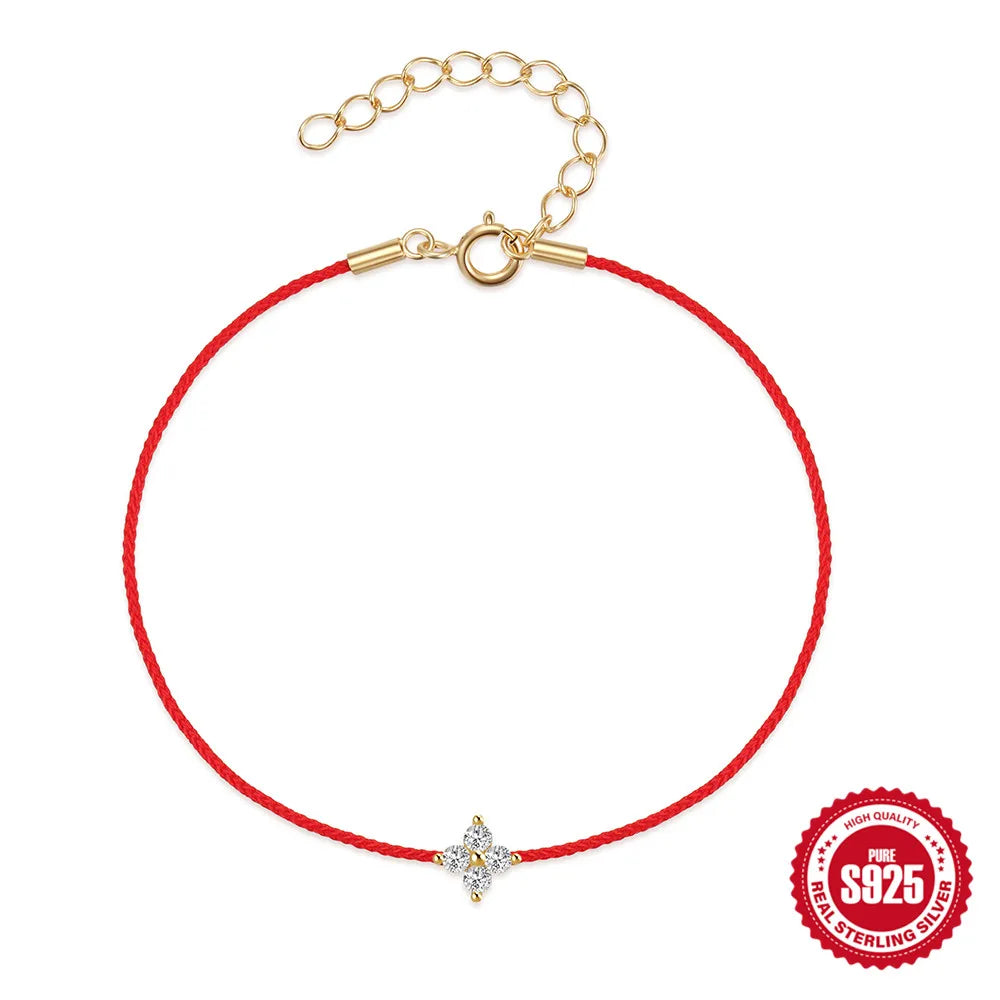 CANNER European American Style Eight-Pointed Star Zircon Bracelet S925 Sterling Silver Personality Simple Versatile Bracelet