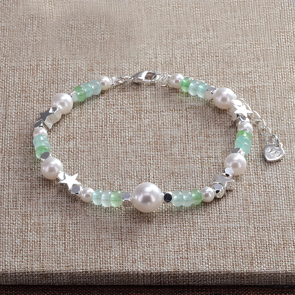 VENTFILLE 925 Sterling Silver Double Layer Pearl Bracelet for Women Girl Design Bead Korean Jewelry Dropshipping